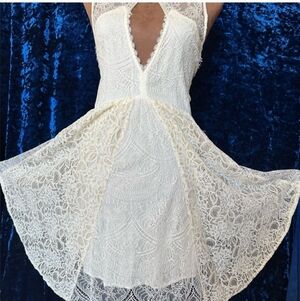 FREE PEOPLE LACE MINI DRESS